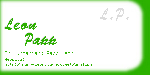 leon papp business card
